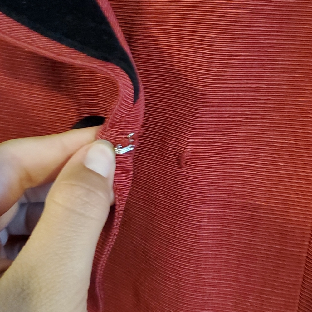 FONTAINE COAT DRESS - RED RIBBED RAYON Trashy Diva - Picture 9 of 16